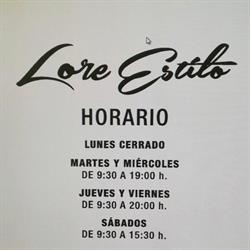 Horario de apertura Lore Estilo, Pamplona