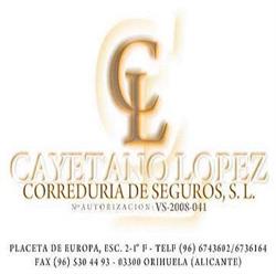 Horario de apertura Cayetano López Corredurias De Seguros S L, Orihuela