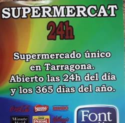 Horario de apertura SUPERMERCAT 24H, Tarragona