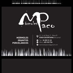 Horario de apertura MARMOLES PACO, Cocentaina
