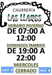 Horario de apertura Churreria Las Llares, Talarrubias