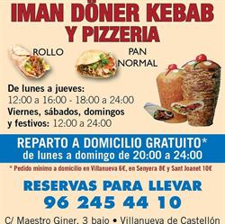 Horario de apertura Imán Doner Kebab, Villanueva de Castellón