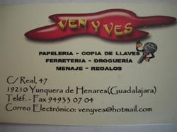 Horario de apertura VEN Y VES Yunquera, Yunquera de Henares