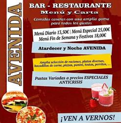 Horario de apertura Pension Bar Restaurante Avenida, La Adrada