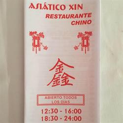 Horario de apertura Restaurante asiático Xin, Cancelada