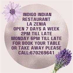 Horario de apertura Indigo - Fine Indian Dining, La Zenia