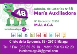 Horario de apertura ADM LOTERIA 48 MARIA AUXILIADORA, Málaga