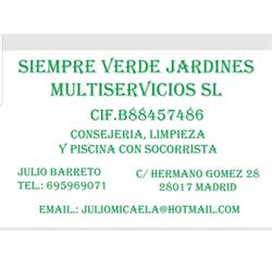 Horario de apertura Limpiezas y Jardinería Siempre Verde, Madrid
