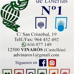 Horario de apertura Administració de Loteria nº1, Vinaròs