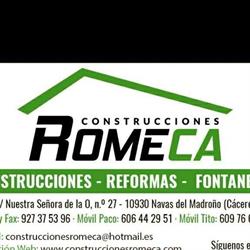 Horario de apertura Construcciones y Reformas Romeca, Navas del Madroño