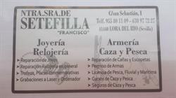 Horario de apertura Armeria y Joyería Setefilla, Lora del Río