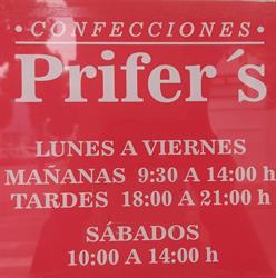 Horario de apertura Confecciones Prifers, San Fernando