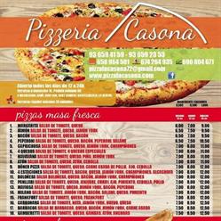Horario de apertura Pizza la casona, Viladecans