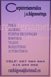 Horario de apertura Carpintería Metálica J.A. Folgoso, Torrenueva