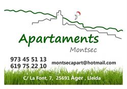 Horario de apertura Apartaments Montsec, Ager