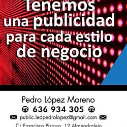 Horario de apertura Pedro López Publicidad Led, Almendralejo