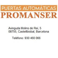 Horario de apertura Puertas automáticas Promanser, Castellbisbal