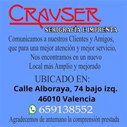 Horario de apertura Cravser, Valencia