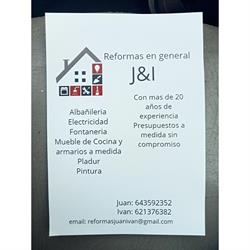 Horario de apertura Reformas Juan&Iván, La Pobla de Mafumet
