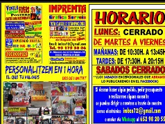 Horario de apertura IMPRENTA GRAFICS SERVEIS - COPISTERIA - PUNTO DE RECOGIDAS Y ENVIOS DE PAQUETES POR GLS / Y DEVOLUCI, Premià de Mar