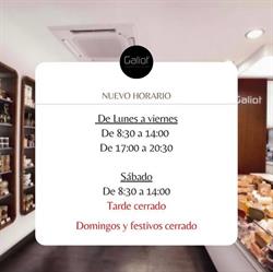 Horario de apertura Charcutería Galiot, Castelldefels