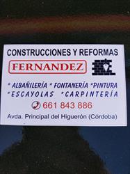 Horario de apertura Albañilería y Reformas en General Fernández, El Higuerón