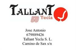 Horario de apertura TALLANT YECLA SL, Murcia