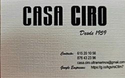 Horario de apertura Casa Ciro, Peñaflor de Gallego