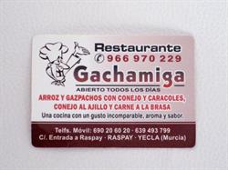 Horario de apertura Restaurante Gachamiga, Raspay