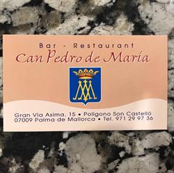 Ca´n Pedro de María en Palma de Mallorca (Nord) - Horario de apertura