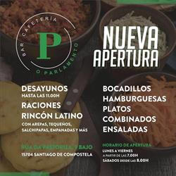 Horario de apertura Cafetería O Parlamento (Santiago de Compostela), 