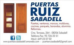 Horario de apertura Puertas Ruiz Sabadell & Parquets Ruiz Sabadell, 