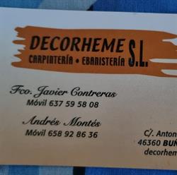 Horario de apertura Decorheme, Buñol