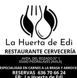 Horario de apertura Restaurante Cervecería La Huerta de Edi, Piedralaves