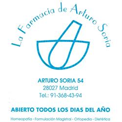 Horario de apertura La farmacia de arturo soria, Madrid
