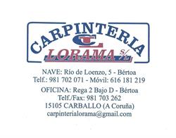 Horario de apertura Carpinteria lorama sl, Carballo