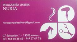 Horario de apertura Peluqueria Unisex NURIA, Alovera