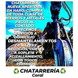 Horario de apertura Chatarrería Coral, Haro