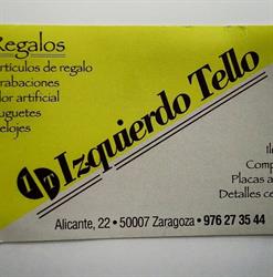 Horario de apertura Regalos Izquierdo Tello, Zaragoza