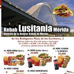 Horario de apertura Kebab Lusitania merida, Mérida