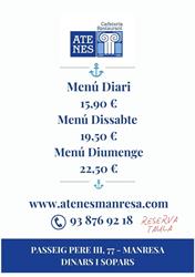 Horario de apertura Atenes Manresa, 