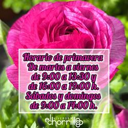 Horario de apertura Viveros el Chorrillo, Sax