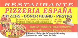 Horario de apertura Pizzeria España 2, Alicante