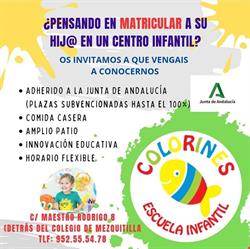 Horario de apertura Escuela Infantil Colorines, Algarrobo