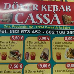 Horario de apertura Doner Kebab Cassa de la Selva, 