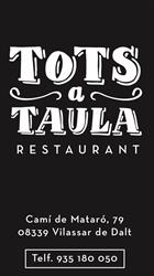 Horario de apertura Tots a Taula, Vilassar de Dalt