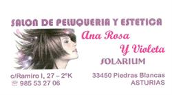 Horario de apertura Peluquería Y Salón De Belleza Ana Rosa Y Violeta, Piedras Blancas