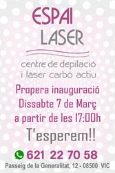 Horario de apertura Espai Làser Vic, 
