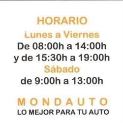 Horario de apertura Taller Mondauto - Automoción, Moncofa