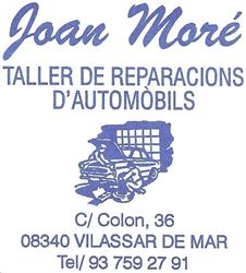 Horario de apertura Taller Joan Moré, Vilassar de Mar